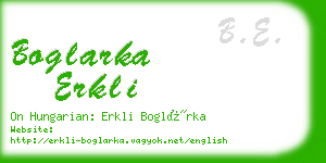 boglarka erkli business card